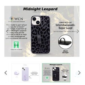 Loopy Case iPhone 14/13 Black Leopard
